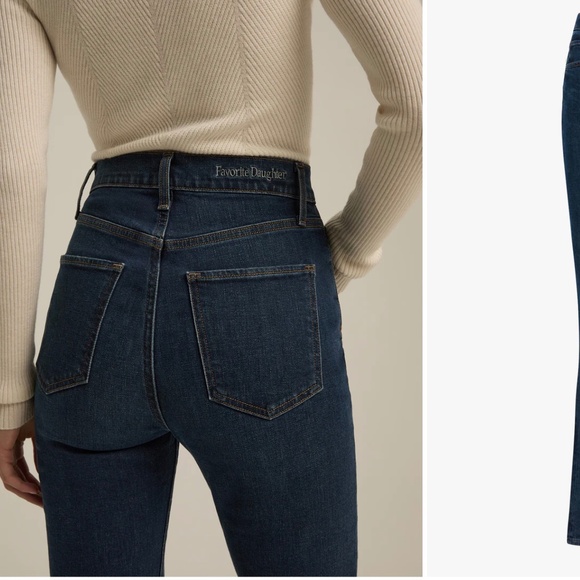 Favorite Daughter Valentina Super High Rise Slim Mini Bootcut Woodside Size 24 - Picture 3 of 4